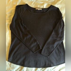 MiXT by Heidi Weisel Size 2x Black Cut Out Slit Sleeve Sweater Women lightweight